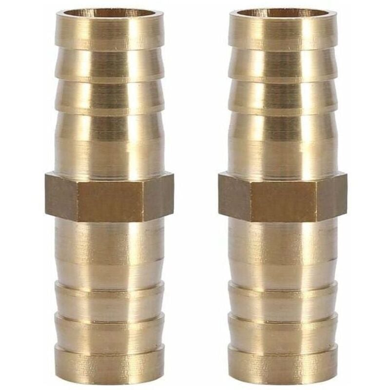 Ymyny - 10mm 5pcs) Two Way Straight Pipe Fitting Brass Barbed Tube Connector Junction 6/8/10/12/14/mm mumu