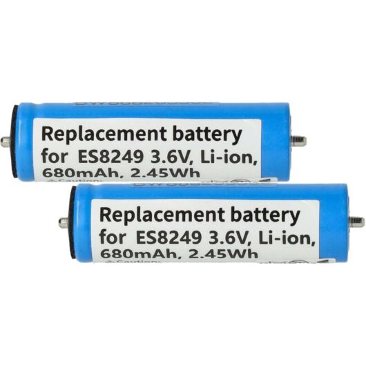 vhbw 2x Battery compatible with Panasonic ES-LC60, ESLF71, ES-LF51, ES-LF20, ES-LF50, ESLF51 Electric Razor (680 mAh, 3.6 V, Li-Ion)