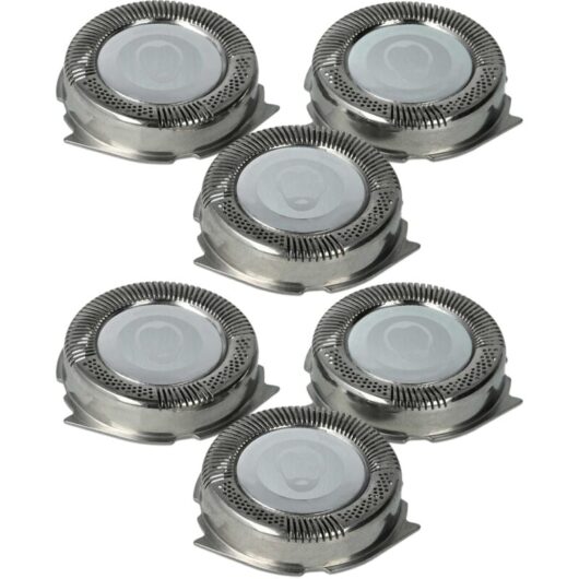 vhbw 6x Replacement Shaver Heads compatible with Philips PT870, PT860, PT866, PT868, PT880, PT810, PT815 Electric Shaver