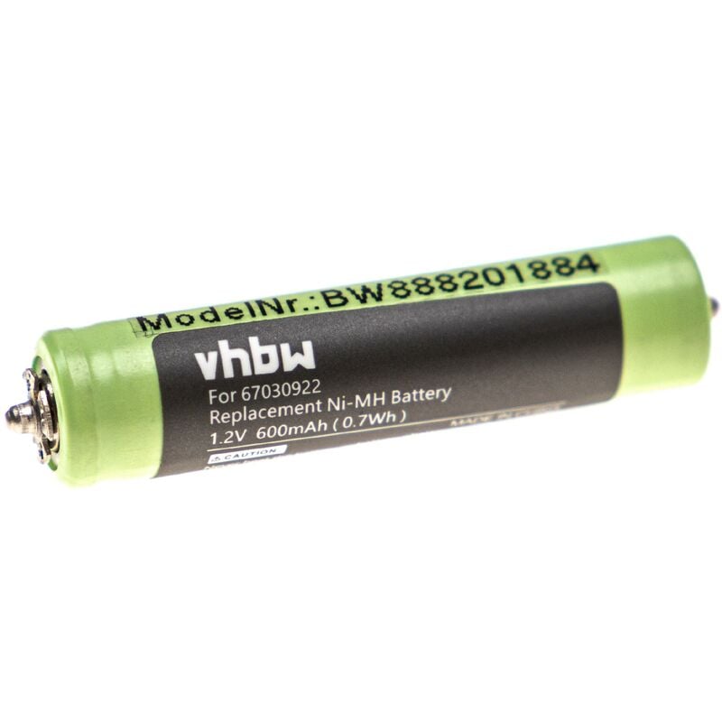vhbw Battery compatible with Braun Ladyshaver Silk & Soft LS5560 Electric Razor (600mAh, 1.2 V, NiMH)