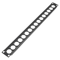 1U XLR Socket Panel D Type - 16 XLR Sockets