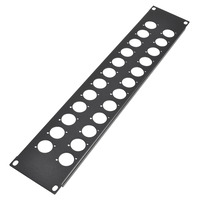 1U XLR Socket Panel D Type - 24 XLR Sockets