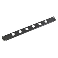 1U XLR Socket Panel D Type - 6 XLR Sockets