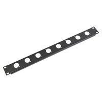 1U XLR Socket Panel D Type - 8 XLR Sockets
