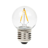 2W Dimmable LED Filament Golf Ball Lamp 2700K - E27 Edison Screw