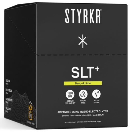 Styrkr SLT+ High-Strength Electrolyte Supplement - Box of 30 - Berry & Lime