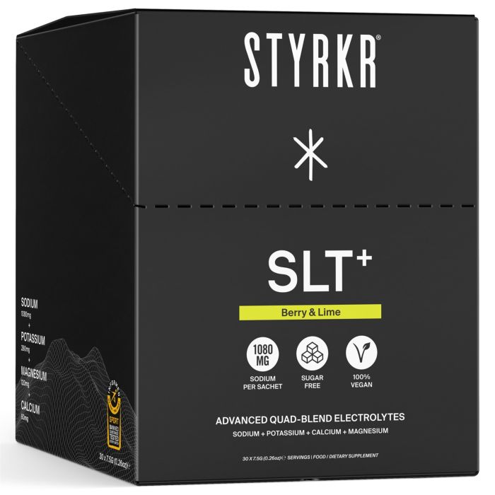 Styrkr SLT+ High-Strength Electrolyte Supplement - Box of 30 - Berry & Lime