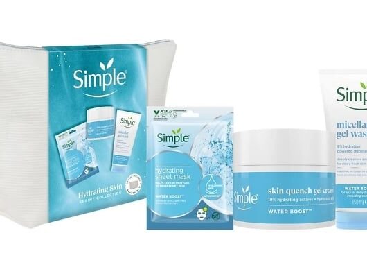 1-4 Simple Hydrating Skin Regime Gift Sets - Sheet Mask, Gel Wash & Quench Cream Trio