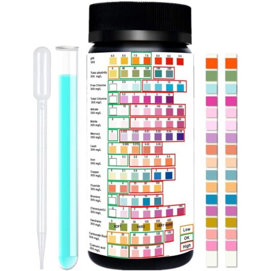 16 in 1 Drinking Water Test Kit - Hofun Professional Hardness Test Kit, Contains Hardness, pH, Mercury, Lead, Iron, Copper, Chlorine, Chromium/Cr,