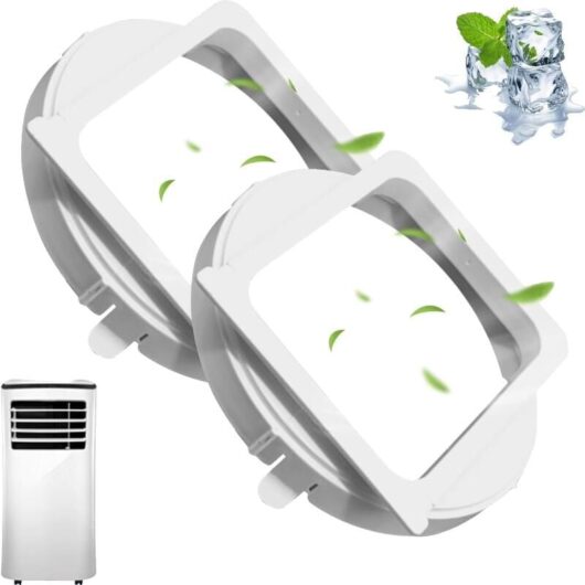 2 Pieces Air Conditioner Window Hose Adapter Interface, Mobile Air Conditioner Nozzle Air Conditioner Exhaust, for Mobile Air Conditioner 150mm Tube