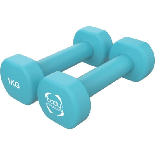 2 x 1KG Neoprene dumbbells