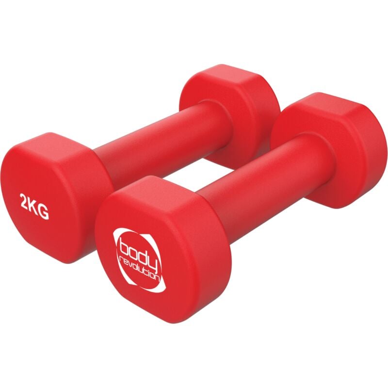 2 x 2KG Neoprene dumbbells