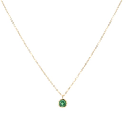 9ct Yellow Gold Emerald Birthstone Pendant