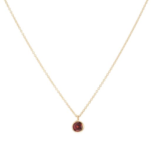 9ct Yellow Gold Garnet Birthstone Pendant
