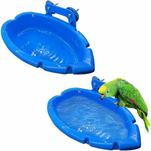 2 pcs Bird Bath, Bird Bath Box, Bird Bath Bowl, Parakeet Cockatiel Cage, Small Bird Bath Box For Birds Parrots Budgies Birds Cage Shower Accessories