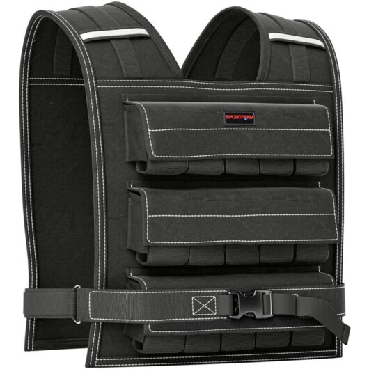 30KG Adjustable Weighted Vest with 30 Metal Weights, Running Weight Vest