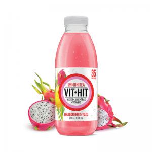 Vit Hit Immunitea Dragonfruit Yuzu 500ml Pack of 12 VIT5D VH00042
