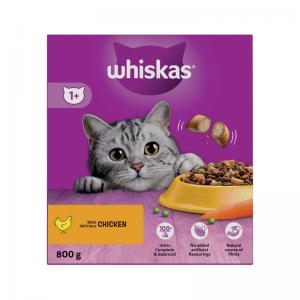 Whiskas 1 Cat Complete Dry with Chicken 800g Pack of 5 481359 RTC30469