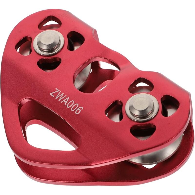 1 Pc Heart-Shaped Double Pulley Fitness Pulley Boating Trolley Double Tandem Pulleys Trolleys Fitness Single Pulley Aerospace Aluminum Climbing
