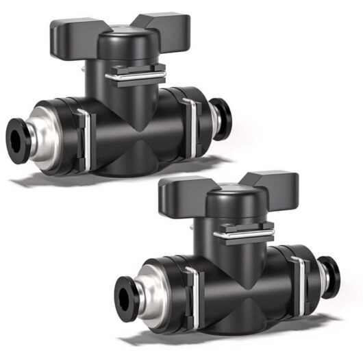 10pcs 8mm Black Direct Air Flow Control Pneumatic Ball Valve Pneumatic Fitting