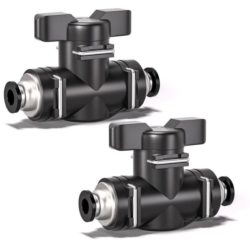 10pcs 8mm Black Direct Air Flow Control Pneumatic Ball Valve Pneumatic Fitting