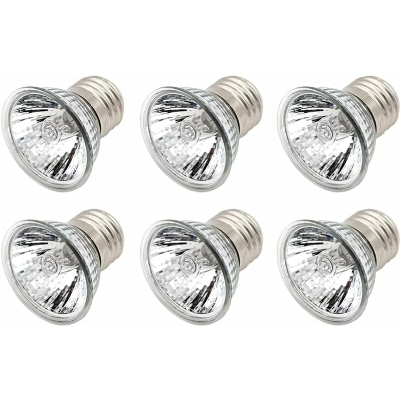 25W E27 Ampou Tortoise Heating Lamp, uva uvb Ampou Repti Heating Ampou Lamp, for Reptis Lizard Turtle Aquarium (Pack of 6)