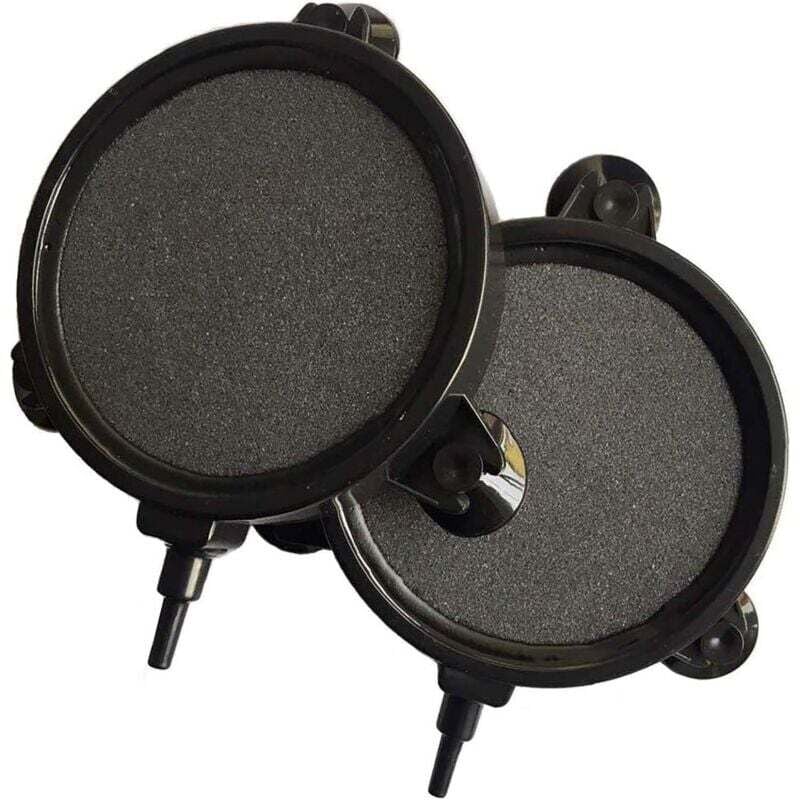 2pcs Air Stone Disc Bubble Diffuser with Suction Cup for Fresh/Salt Water Tanks, Ponds, Hydroponics mumu