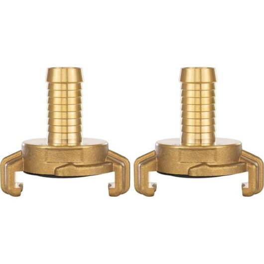 2x Brass Quick Fitting 1/2 inch Socket (Geka 1/2 inch Socket System Fitting)