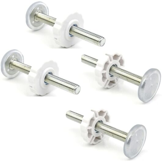4pcs M10 Stair Gate Replacement Parts for Children, Pets and Babies, No Drilling Extension Fittings (White, 10cm)