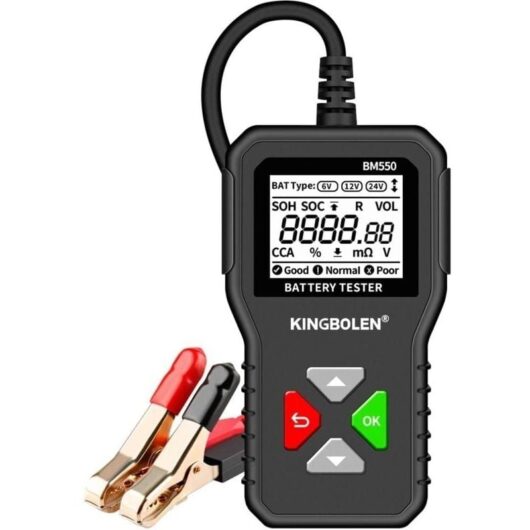 6V 12V 24V AUTO Battery Tester BM550 Digital Analyzer for Car Truck Motorcycle ATV Boat