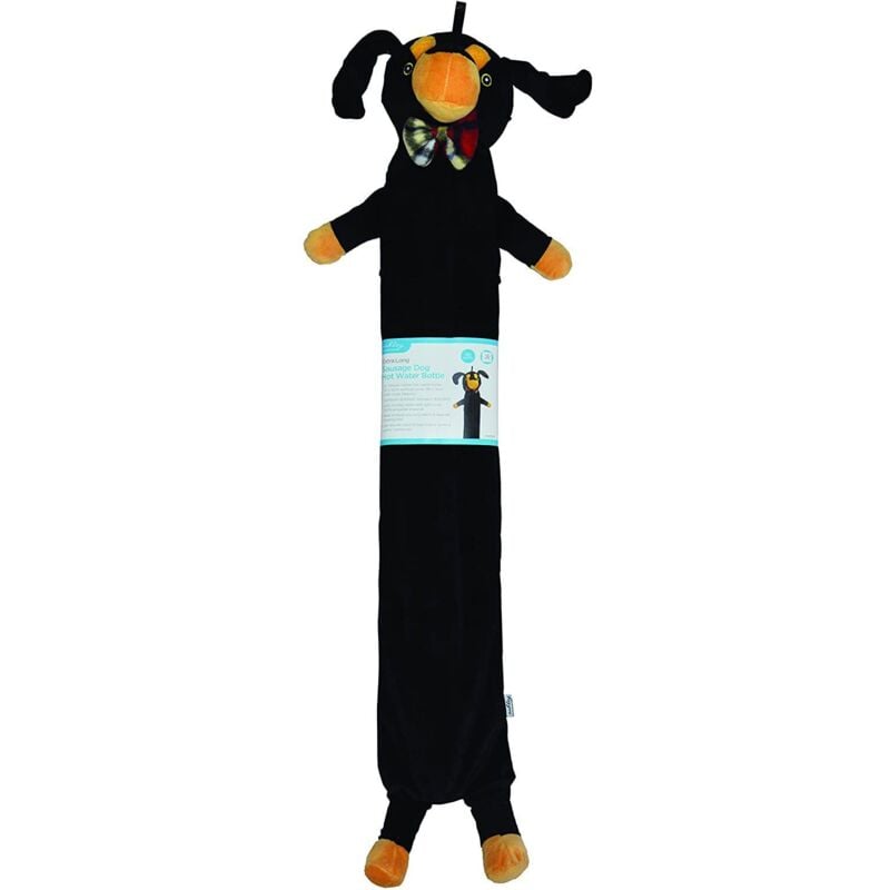 Marco Paul - Long 2L Sausage Dog Hot Water Bottle with Plush Cover, Pain Relief for Neck, Back, Shoulder, Legs, Arthritis