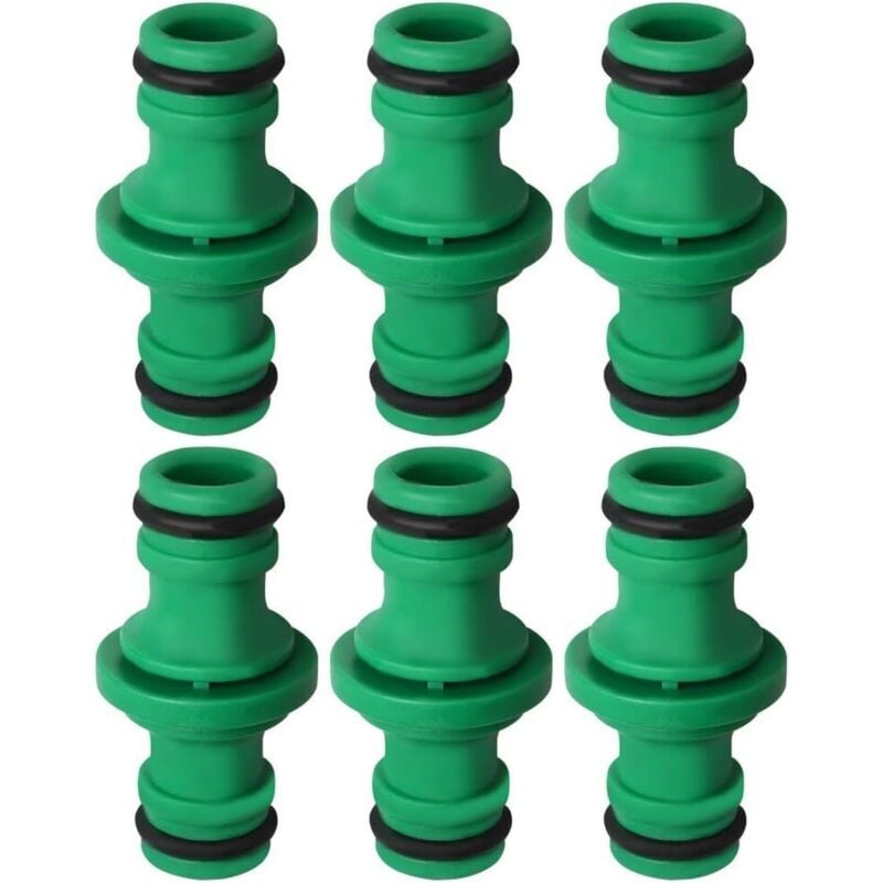 Pieces Double Hose Connector, Double Male Hose Connector Plastic Hose Fittings for Joining Garden Hose Tube (Green)
