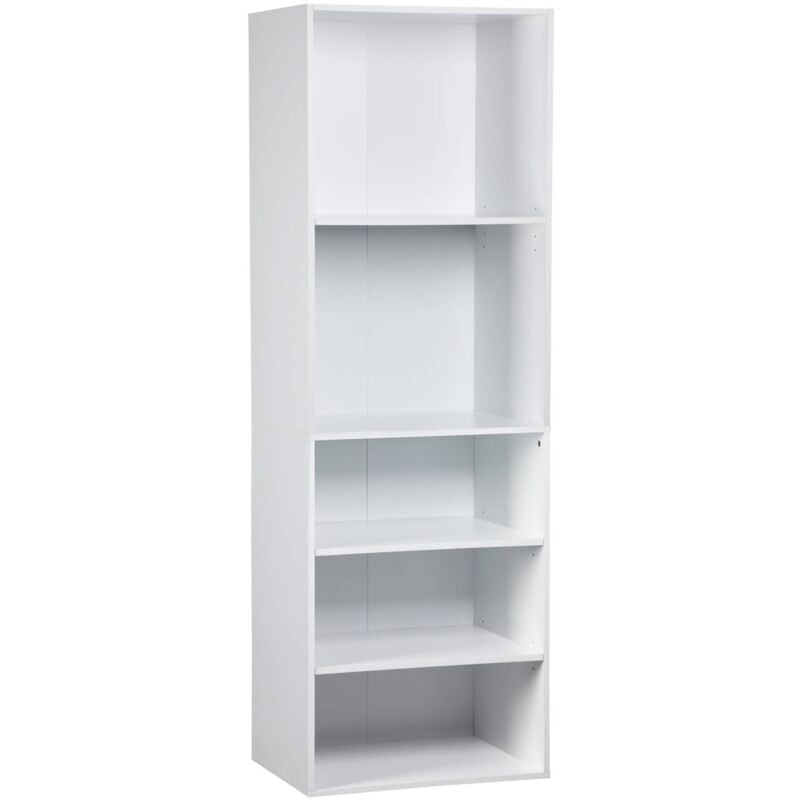 Sweeek - Modular open wardrobe shelf unit, Modulo, White, 60x45x180 cm