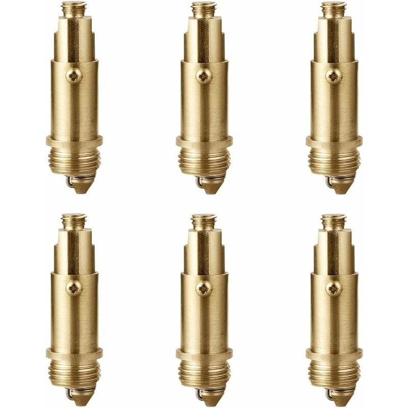 Tinor - 6 Pieces Drain Plug Bouncing Core - Pop-Up Basin Brass Spring Bolt - Fits Most Bathtub Sink Basin Drain Plugs