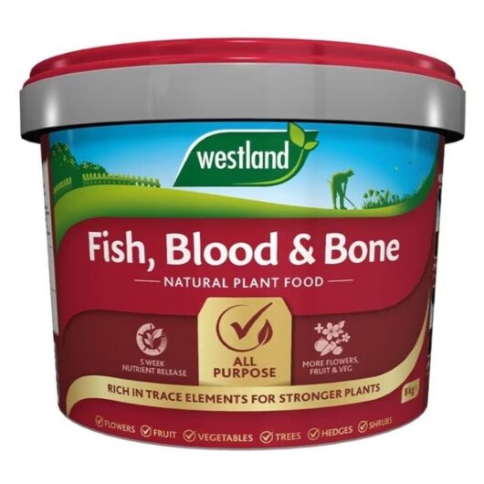 Westland - Fish Blood & Bone All Purpose Natural Plant Food 8kg Tub Stronger Plant