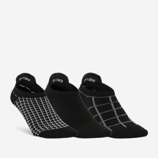 Women's Invisible Fitness Socks Tri-pack - Black/white