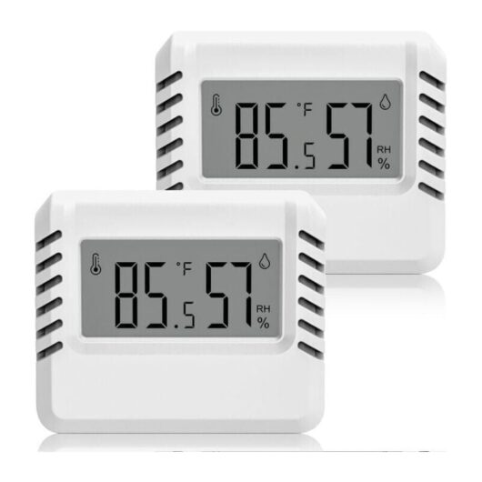 Ymyny - Digital Thermometer Hygrometer, 2 Pack Mini Indoor Thermometer, Large lcd Display, Portable Min/Max Recording for Home, Terrarium, Nursery,