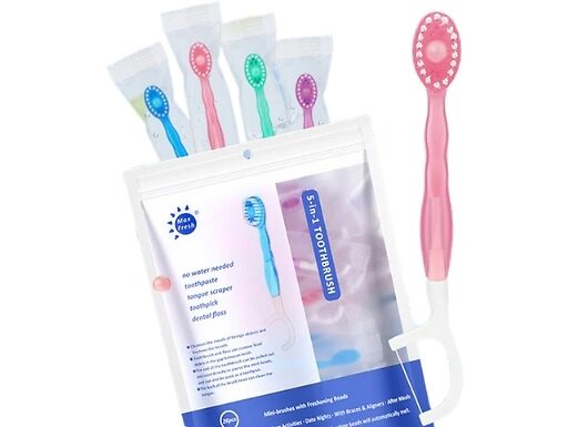 26-Pack of Portable Toothbrushes with Flosser & Bursting Bead