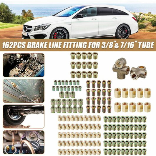 Insma - 162PCS Brake Pipe Fittings Nut Kit + Metric 10mm x 1mm Nut Connectors