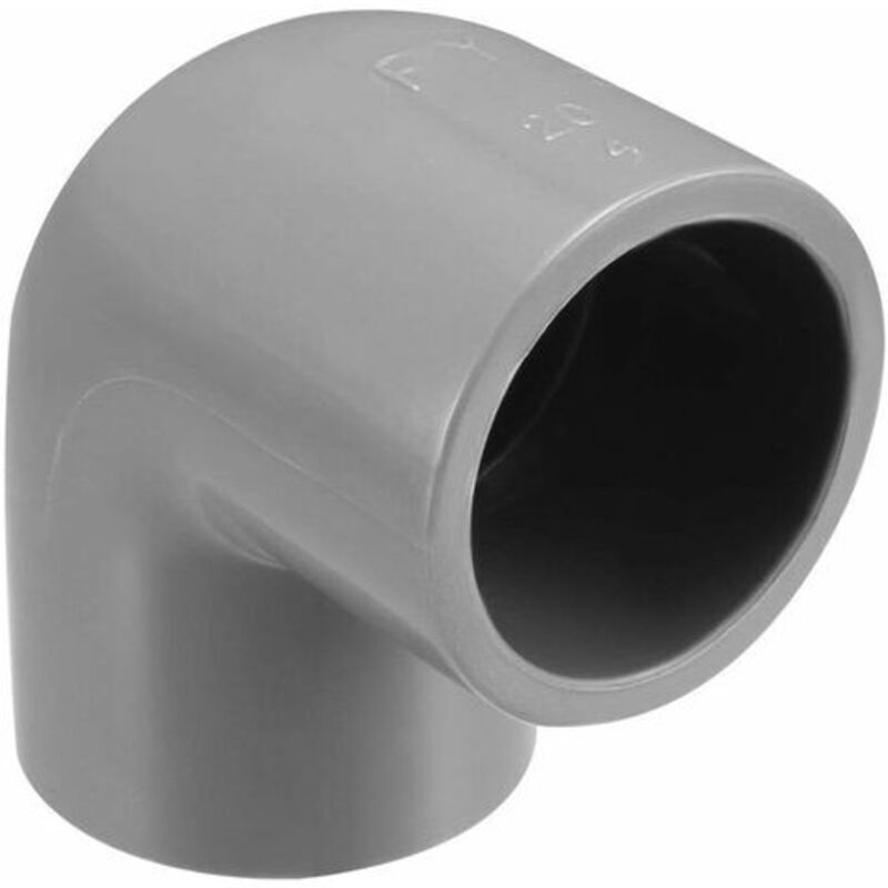sourcing map 10pcs 20mm PVC Elbow 90° Pipe Fitting Grey Adapter (Inner Diameter: G1/2)