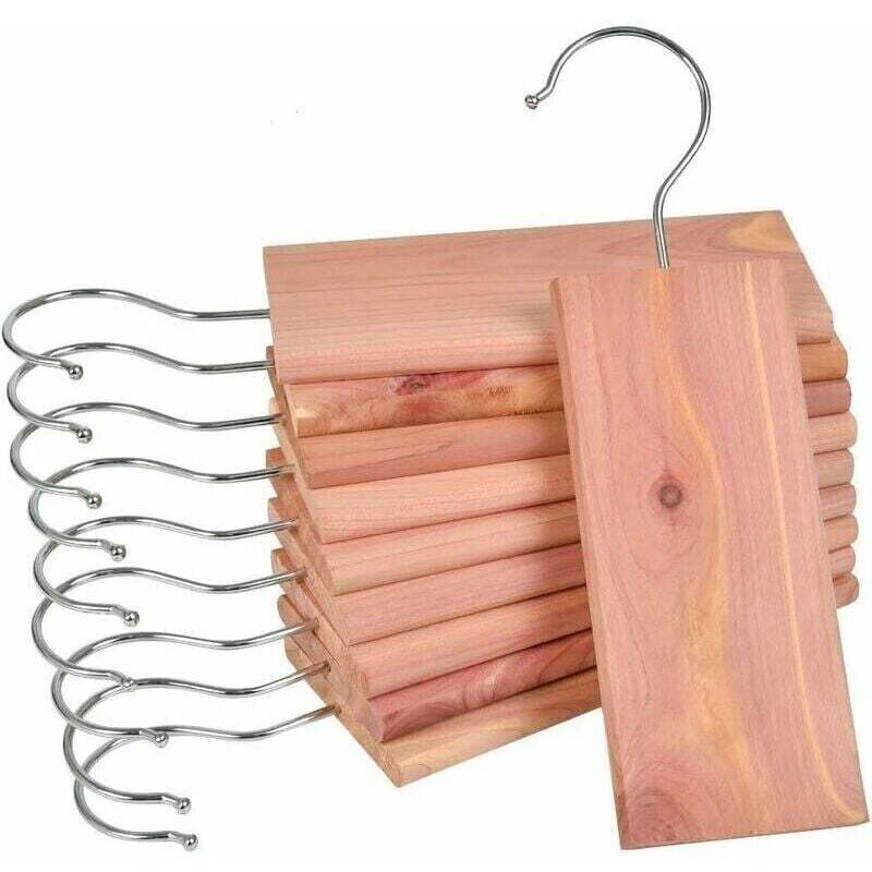 10 hanging cedar wood blocks, natural woodworm protection for cabinets, drawers and shelves, chemical-free
