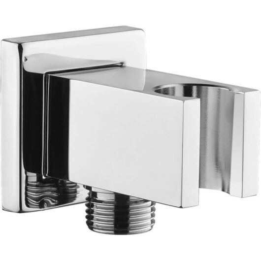 1/2" Chrome Brass Wall-Mounted Shower Fitting - with Bracket and Connector