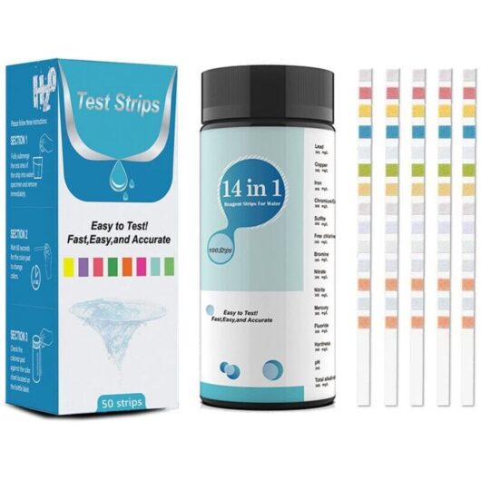 14-in-1 Drinking Water Test Kit - Test kit for drinking water, swimming pools and spas for hardness, pH, lead, iron, copper, chlorine, fluoride and