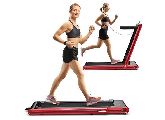 2-in-1 Folding Under Desk Treadmill - with Dual LED Display!
