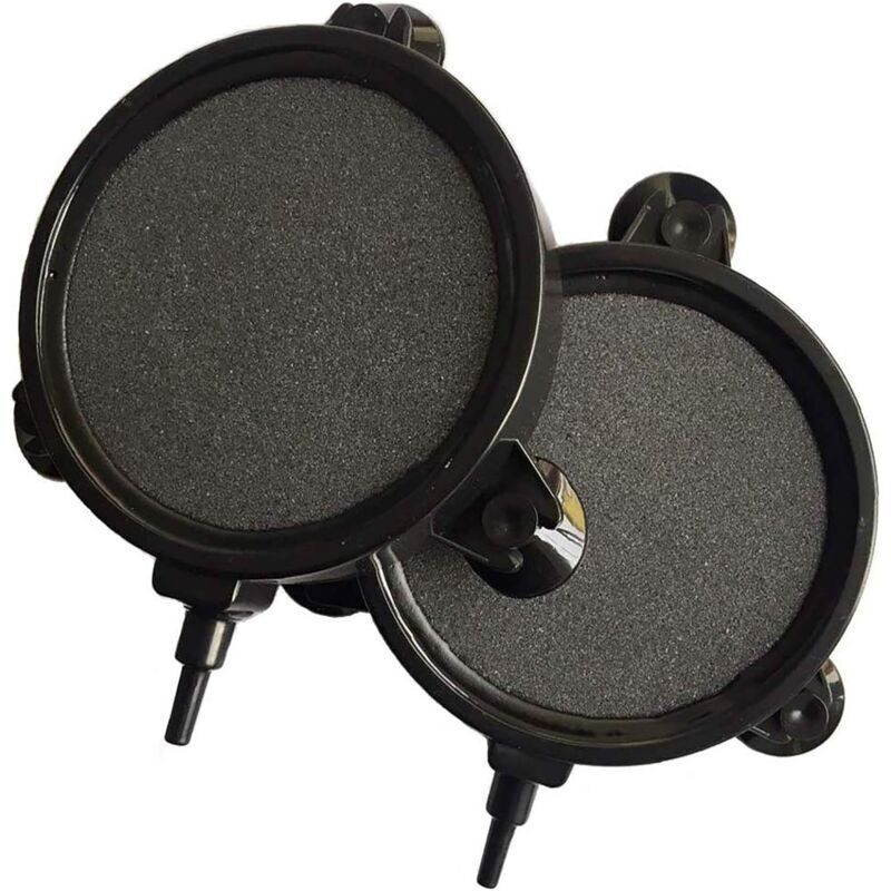 2-part air stone disc bubble diffuser with suction cup for fresh/salt water tanks, ponds, hydroponics