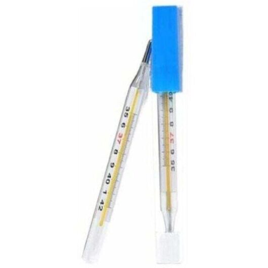 2-piece medical mercury glass thermometer for adult and baby body temperature measurement