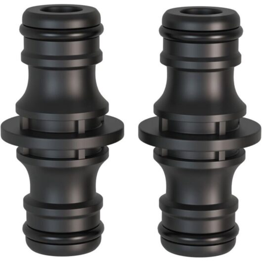 2-piece quick-connect fitting, 1/2-inch double plug. Connecting piece for secure hose connection, connecting two hoses for extension.