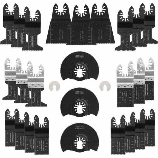 28 multi-functional oscillating tool accessories: reciprocating saw blade for Parkside, Dewalt, Ryobi, Bosch, corner cuts for wood/metal/plastic - 2