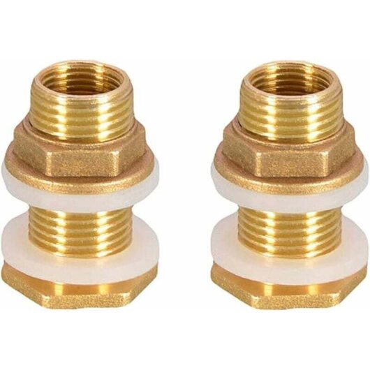 2pcs 4.2cm 1/2" Brass Water Connector for Faucet / Barrel Tap / Rainwater Cisterns