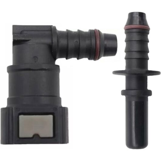 2pcs Fuel Hose Fitting, Female Elbow Fuel Line Connector, 9.89 Fuel Line Hose Quick Connect ID8 Quick Connect Through Fitting Car Fitting